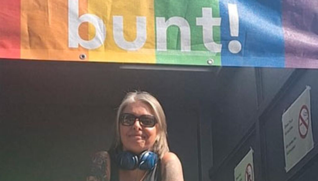 DJ reflex by fly at the Vienna Pride Rainbow Parade for the city of Vienna