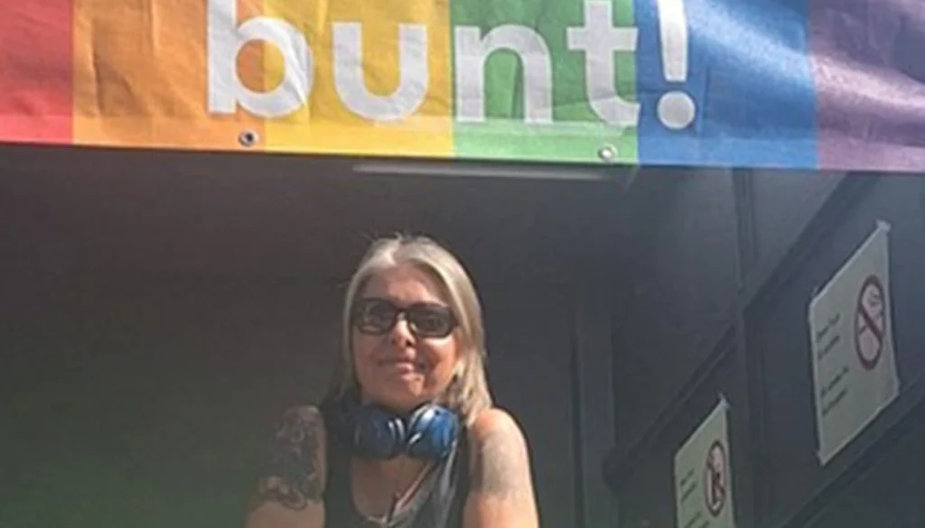 DJ Reflex by Fly at the Vienna Pride Rainbow Parade for the City of Vienna