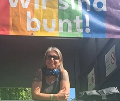DJ Reflex by Fly at the Vienna Pride Rainbow Parade for the City of Vienna